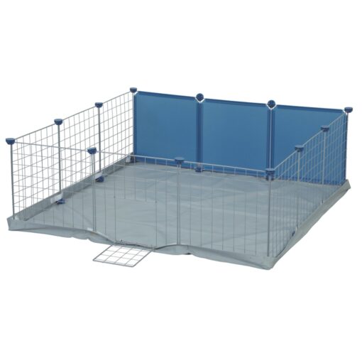 Wybieg dla jeża NEOLIFE z podłogą i siatką górną, niebieski 105x105x35 - obrazek 2