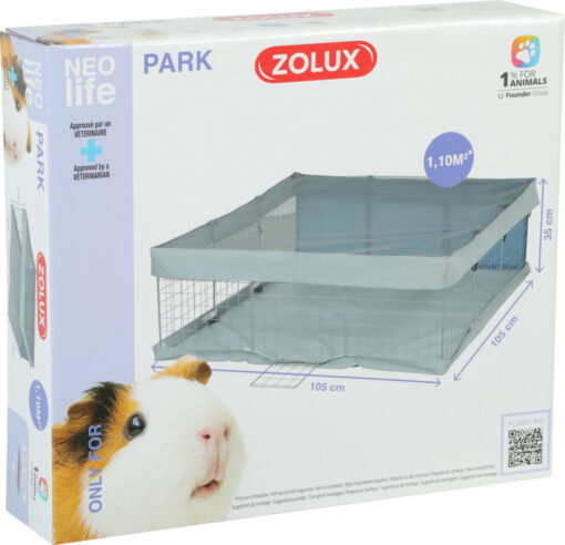 Wybieg dla jeża NEOLIFE z podłogą i siatką górną, niebieski 105x105x35 - obrazek 8